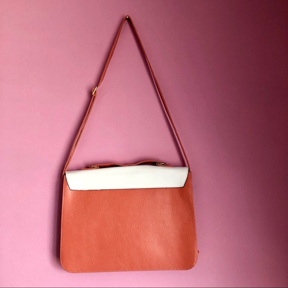 Orange and White Envelope Purse - Picture 3 of 10